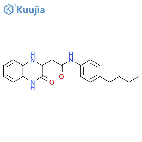 N-(4-butylphenyl)-2-(3-oxo-1,2,3,4-tetrahydroquinoxalin-2-yl)acetamide structure