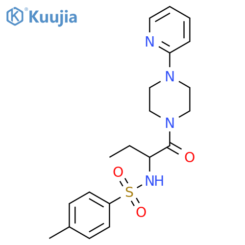 4-methyl-N-{1-oxo-1-[4-(pyridin-2-yl)piperazin-1-yl]butan-2-yl}benzene-1-sulfonamide structure