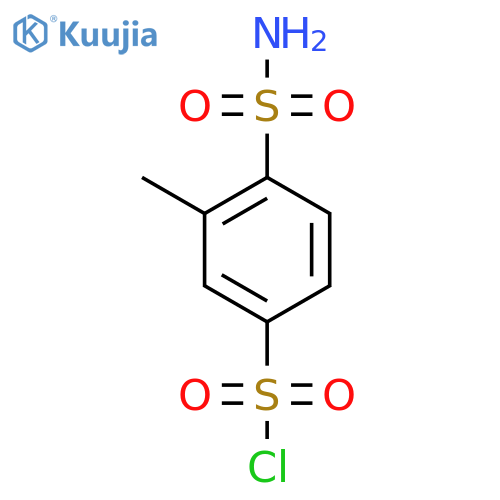 3-METHYL-4-SULFAMOYLBENZENE-1-SULFONYL CHLORIDE structure