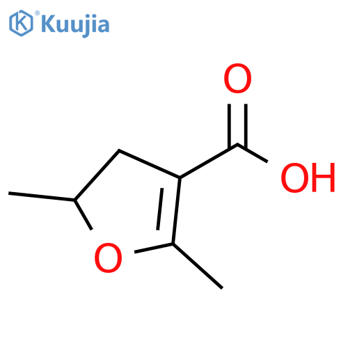 2,5-dimethyl-4,5-dihydrofuran-3-carboxylic acid structure