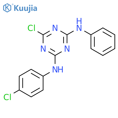 6-Chloro-N-(4-chloro-phenyl)-N'-phenyl-1,3,5triazine-2,4-diamine structure