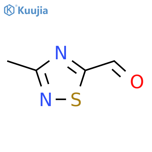 3-methyl-1,2,4-thiadiazole-5-carbaldehyde structure
