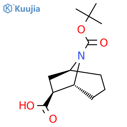 exo-8-tert-butoxycarbonyl-8-azabicyclo[3.2.1]octane-6-carboxylic acid structure
