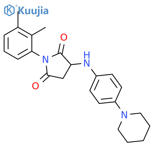 1-(2,3-dimethylphenyl)-3-{[4-(piperidin-1-yl)phenyl]amino}pyrrolidine-2,5-dione structure
