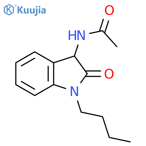 N-(1-butyl-2-oxo-2,3-dihydro-1h-indol-3-yl)acetamide structure