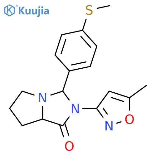 2-(5-methyl-1,2-oxazol-3-yl)-3-[4-(methylsulfanyl)phenyl]-hexahydro-1H-pyrrolo[1,2-c]imidazol-1-one structure