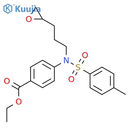 Benzoic acid,4-[[(4-methylphenyl)sulfonyl][3-(2-oxiranyl)propyl]amino]-, ethyl ester structure