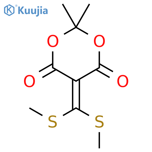 5-[bis(methylsulfanyl)methylidene]-2,2-dimethyl-1,3-dioxane-4,6-dione structure