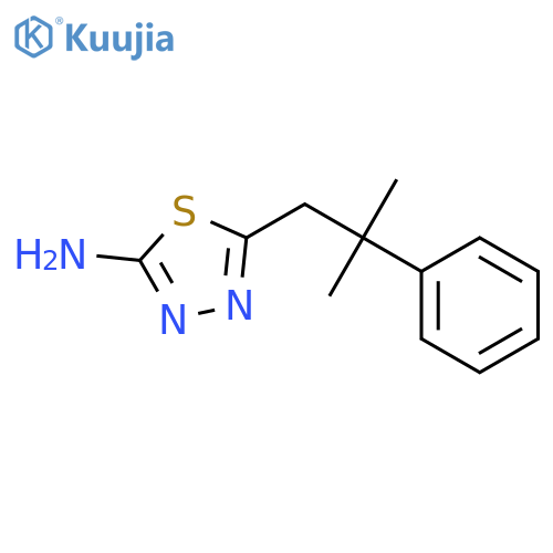 1,3,4-Thiadiazol-2-amine, 5-(2-methyl-2-phenylpropyl)- structure