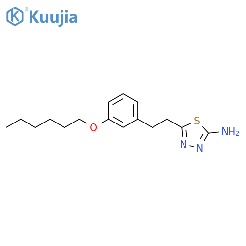 1,3,4-Thiadiazol-2-amine, 5-[2-[3-(hexyloxy)phenyl]ethyl]- structure