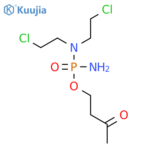 Phosphorodiamidic acid, N,N-bis(2-chloroethyl)-, 3-oxobutyl ester structure