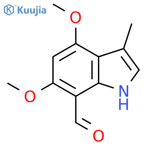 1H-Indole-7-carboxaldehyde, 4,6-dimethoxy-3-methyl- structure