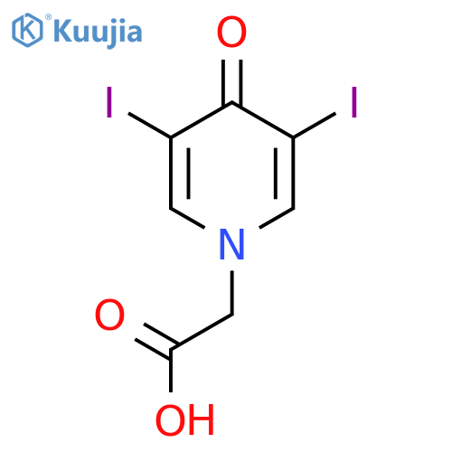 3,5-DIIODO-4-PYRIDONE-1-ACETIC ACID structure