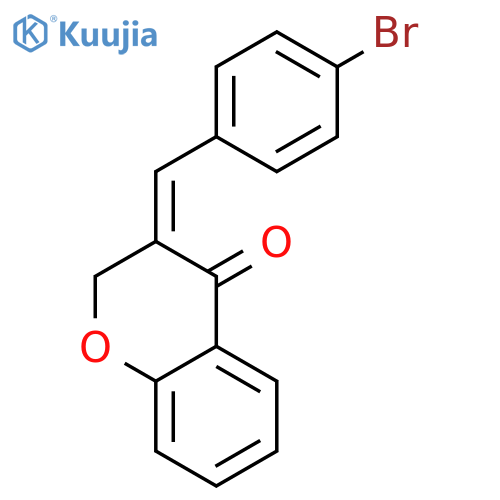 4H-1-Benzopyran-4-one, 3-[(4-bromophenyl)methylene]-2,3-dihydro-, (3E)- structure