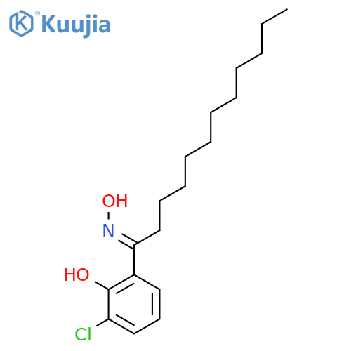1-Dodecanone, 1-(3-chloro-2-hydroxyphenyl)-, oxime structure