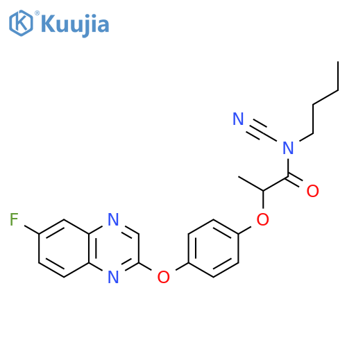 Propanamide, N-butyl-N-cyano-2-[4-[(6-fluoro-2-quinoxalinyl)oxy]phenoxy]- structure
