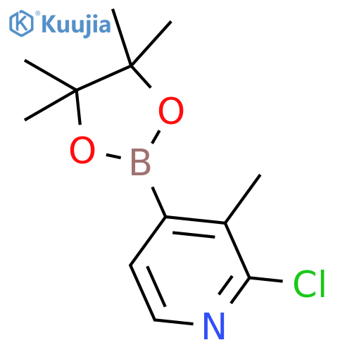 2-Chloro-3-methyl-4-(4,4,5,5-tetramethyl-1,3,2-dioxaborolan-2-yl)pyridine structure