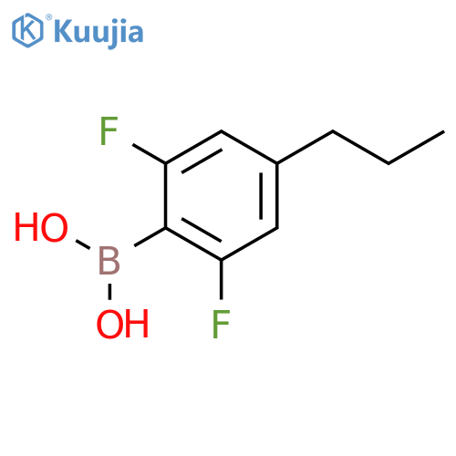 (2,6-Difluoro-4-propylphenyl)boronic acid structure
