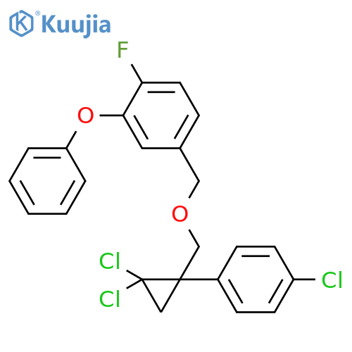 Benzene, 4-[[[2,2-dichloro-1-(4-chlorophenyl)cyclopropyl]methoxy]methyl]-1-fluoro- 2-phenoxy- structure