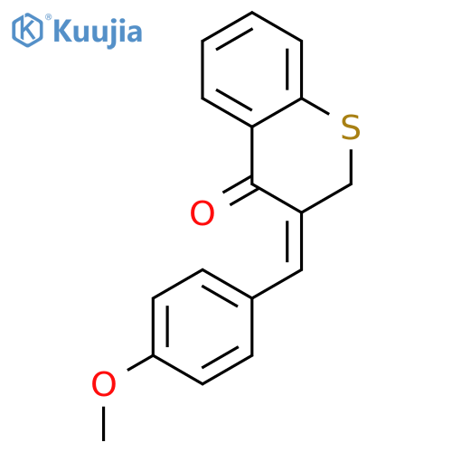 4H-1-Benzothiopyran-4-one,2,3-dihydro-3-[(4-methoxyphenyl)methylene]-, (3Z)- structure