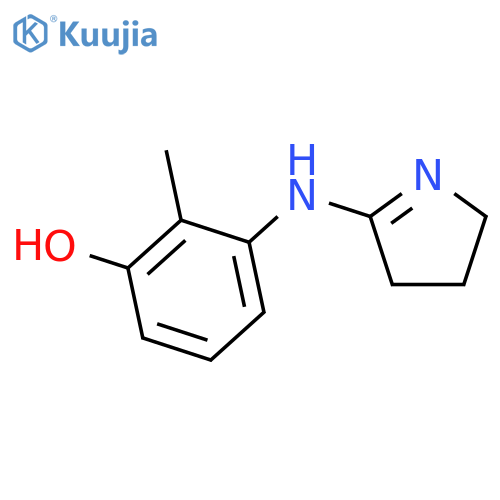 Phenol,3-[(3,4-dihydro-2H-pyrrol-5-yl)amino]-2-methyl-, hydrochloride (1:1) structure