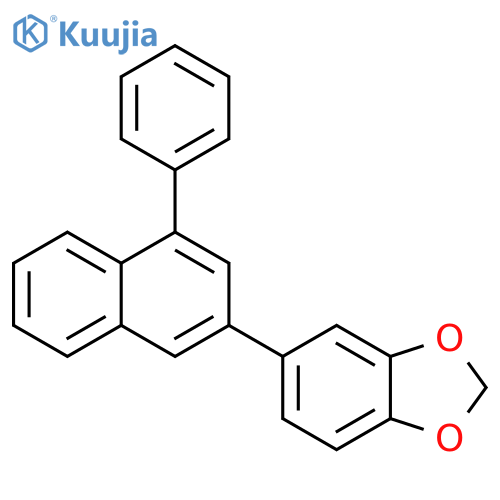 1,3-Benzodioxole, 5-(4-phenyl-2-naphthalenyl)- structure