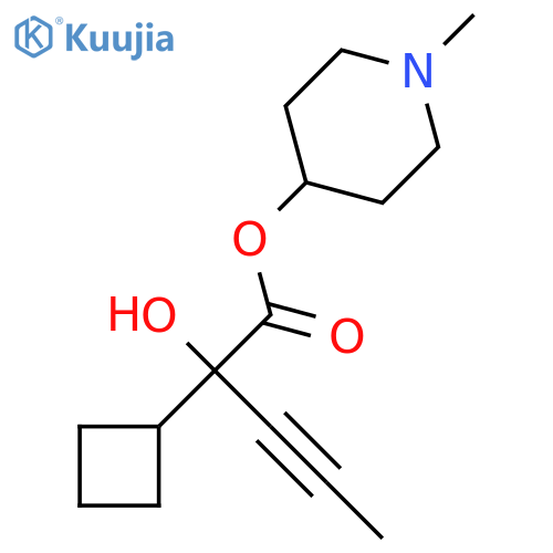 Cyclobutaneacetic acid,a-hydroxy-a-1-propyn-1-yl-,1-methyl-4-piperidinyl ester structure