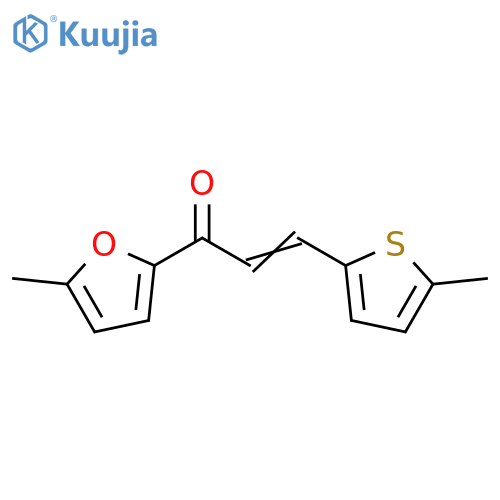 (2E)-1-(5-methylfuran-2-yl)-3-(5-methylthiophen-2-yl)prop-2-en-1-one structure