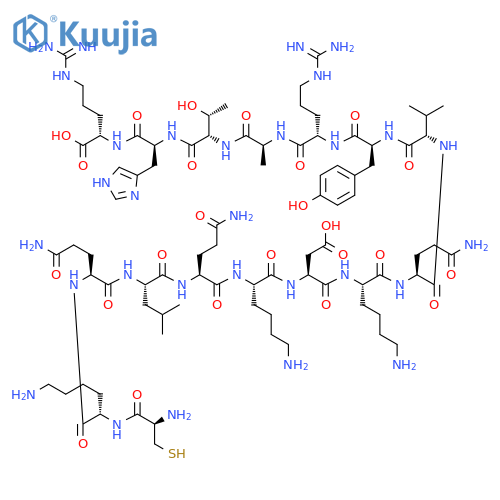 L-Arginine,L-cysteinyl-L-lysyl-L-glutaminyl-L-leucyl-L-glutaminyl-L-lysyl-L-a-aspartyl-L-lysyl-L-glutaminyl-L-valyl-L-tyrosyl-L-arginyl-L-alanyl-L-threonyl-L-histidyl- structure