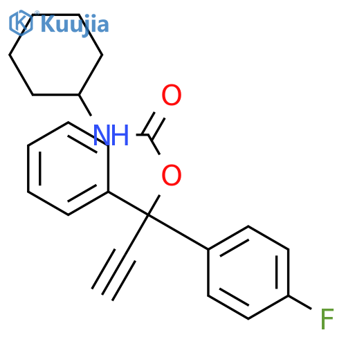 Carbamic acid,cyclohexyl-, 1-(4-fluorophenyl)-1-phenyl-2-propynyl ester (9CI) structure