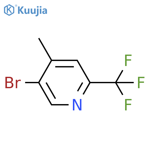 5-Bromo-4-methyl-2-(trifluoromethyl)pyridine structure