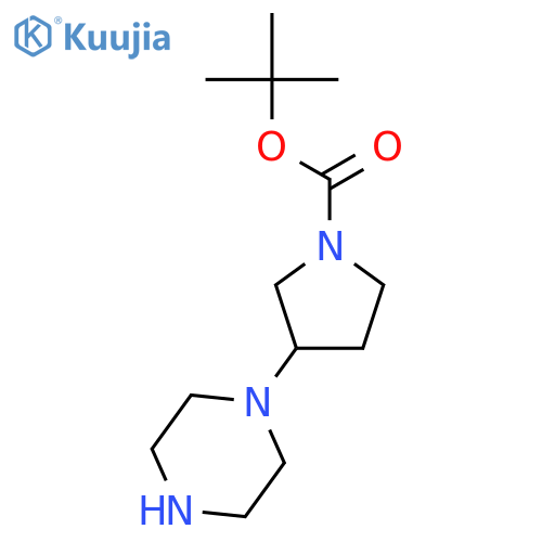 (S)-Tert-butyl 3-(piperazin-1-YL)pyrrolidine-1-carboxylate structure