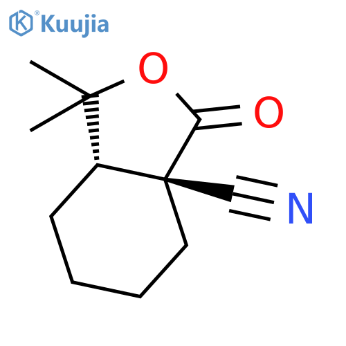 3a(3H)-Isobenzofurancarbonitrile, hexahydro-1,1-dimethyl-3-oxo-, cis- structure