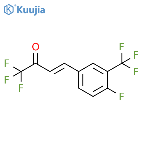 3-Buten-2-one, 1,1,1-trifluoro-4-[4-fluoro-3-(trifluoromethyl)phenyl]-, (E)- structure