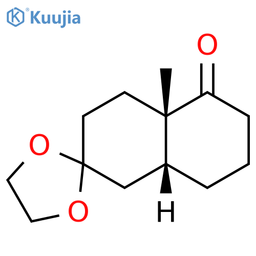 Spiro[1,3-dioxolane-2,2'(1'H)-naphthalen]-5'(3'H)-one, hexahydro-4'a-methyl-, (4'aS,8'aR)- structure