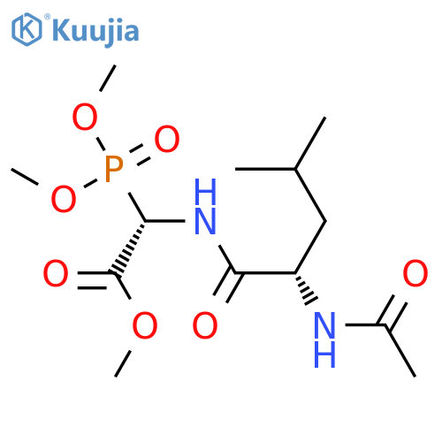 Glycine, N-(N-acetyl-L-leucyl)-2-(dimethoxyphosphinyl)-, methyl ester, (S)- structure