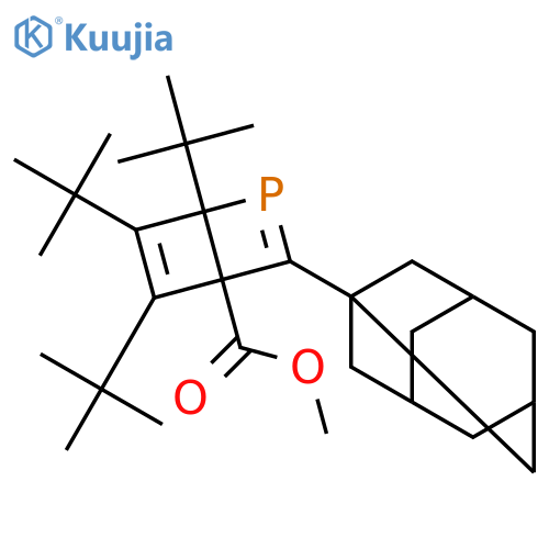 2-Phosphabicyclo[2.2.0]hexa-2,5-diene-4-carboxylic acid, 1,5,6-tris(1,1-dimethylethyl)-3-tricyclo[3.3.1.13,7]dec-1-yl-, methyl ester structure