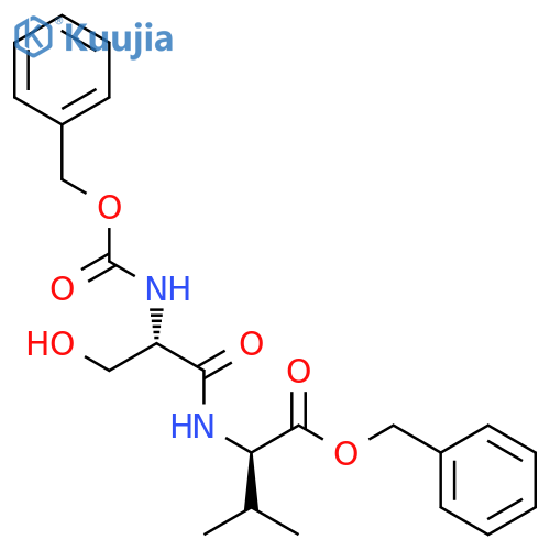 Carbobenzyloxy-L-seryl-L-valine benzyl ester structure