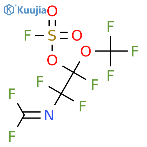 Fluorosulfuric acid, 2-[(difluoromethylene)amino]-1,2,2-trifluoro-1-(trifluoromethoxy)ethyl ester structure