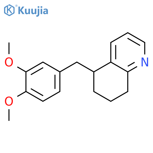 Quinoline, 5-[(3,4-dimethoxyphenyl)methyl]-5,6,7,8-tetrahydro- structure
