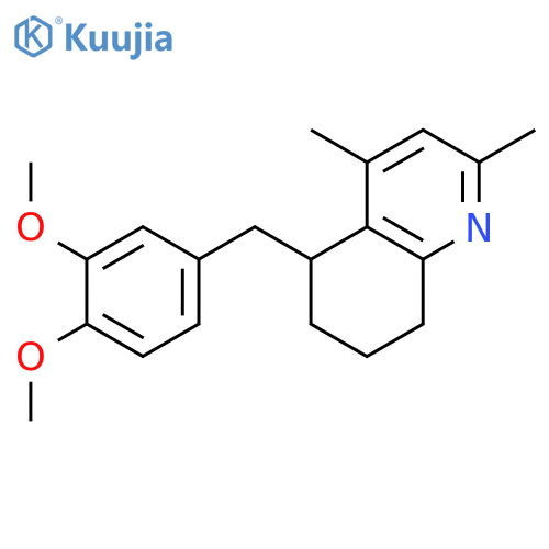 Quinoline, 5-[(3,4-dimethoxyphenyl)methyl]-5,6,7,8-tetrahydro-2,4-dimethyl- structure