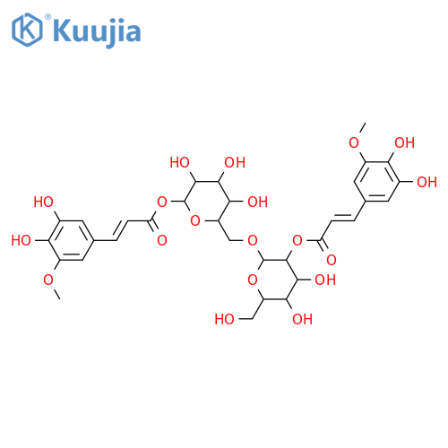 6-O-β-D-Glucopyranosyl-D-glucose; β-Pyranose-form, 1,2'-Bis-O-(3,4-dihydroxy-5-methoxy-E-cinnamoyl) structure