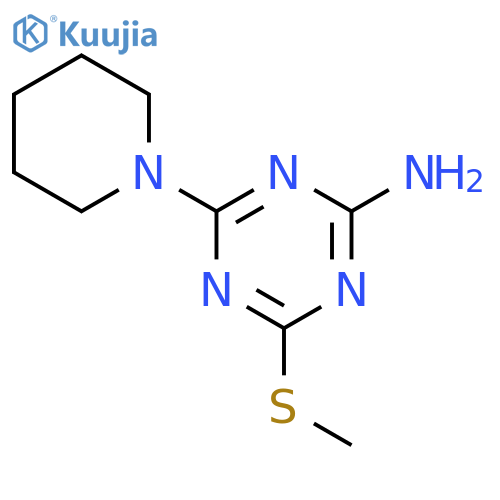 4-(Methylthio)-6-piperidino-1,3,5-triazin-2-amine structure