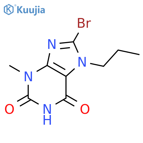8-bromo-3-methyl-7-propylpurine-2,6-dione structure