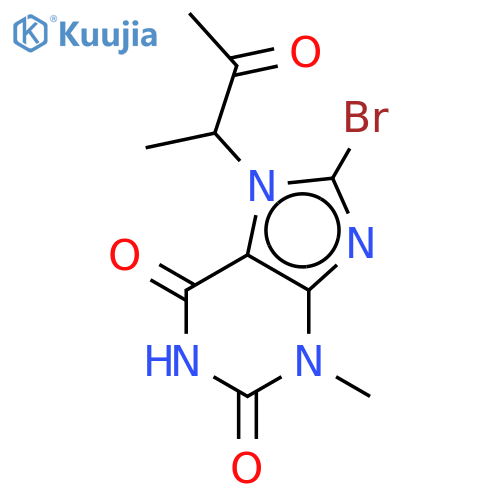 8-bromo-3-methyl-7-(3-oxobutan-2-yl)-2,3,6,7-tetrahydro-1H-purine-2,6-dione structure