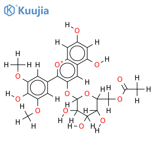 3-O-(6-O-Acetyl-beta-D-glucopyranoside)-Malvidin structure