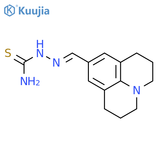 Hydrazinecarbothioamide,2-[(2,3,6,7-tetrahydro-1H,5H-benzo[ij]quinolizin-9-yl)methylene]- structure