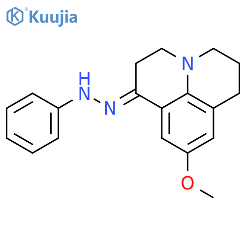 1H,5H-Benzo[ij]quinolizin-1-one,2,3,6,7-tetrahydro-9-methoxy-, 2-phenylhydrazone structure