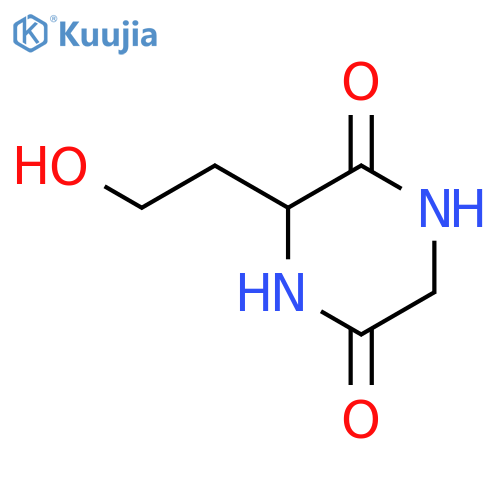 2,5-Piperazinedione,3-(2-hydroxyethyl)- structure