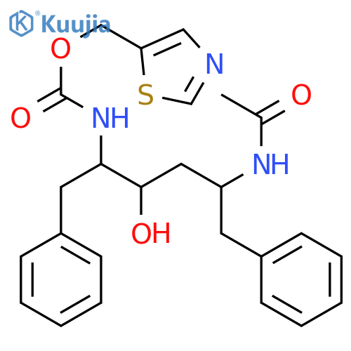 1,3-Thiazol-5-ylmethyl N-(1S,2S,4S)-4-(acetylamino)-1-benzyl-2-hydroxy-5-phenylpentylcarbamate structure